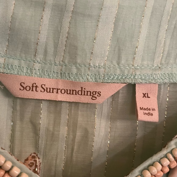 Soft Surroundings Stella Marina Beaded Shell and Starfish Blouse with camisole. - Picture 8 of 8